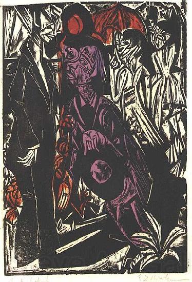 Ernst Ludwig Kirchner The selling of the shadow Germany oil painting art